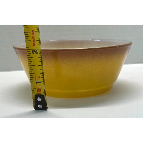 Vintage Anchor Hocking Fire King Ombre Oven-Proof Bowl Yellow and Brown - Picture 2 of 10